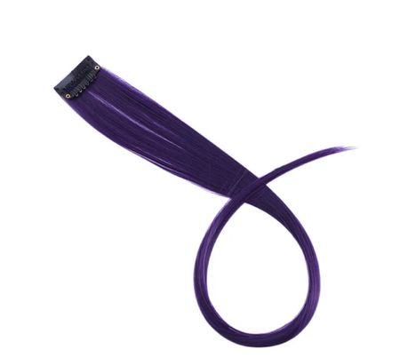 Syntetisk hårslinga med clips 1-pack Purple
