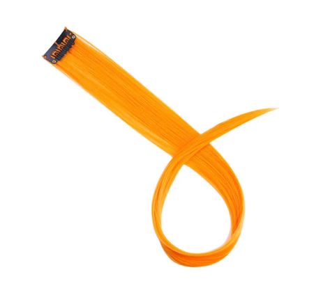 Syntetisk hårslinga med clips 1-pack Red Orange
