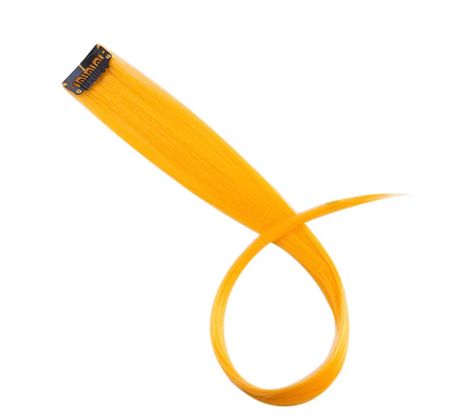 Syntetisk hårslinga med clips 1-pack Orange