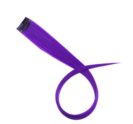 Syntetisk hårslinga med clips 1-pack Dark Purple