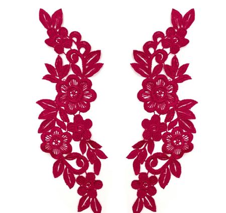 Spetsapplikation (2st) Wine red