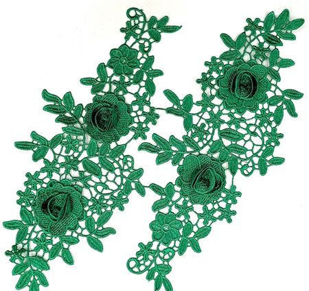 Spetsapplikation (2st) 3D-effekt green