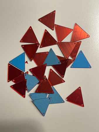 Akrylspeglar trekant Red