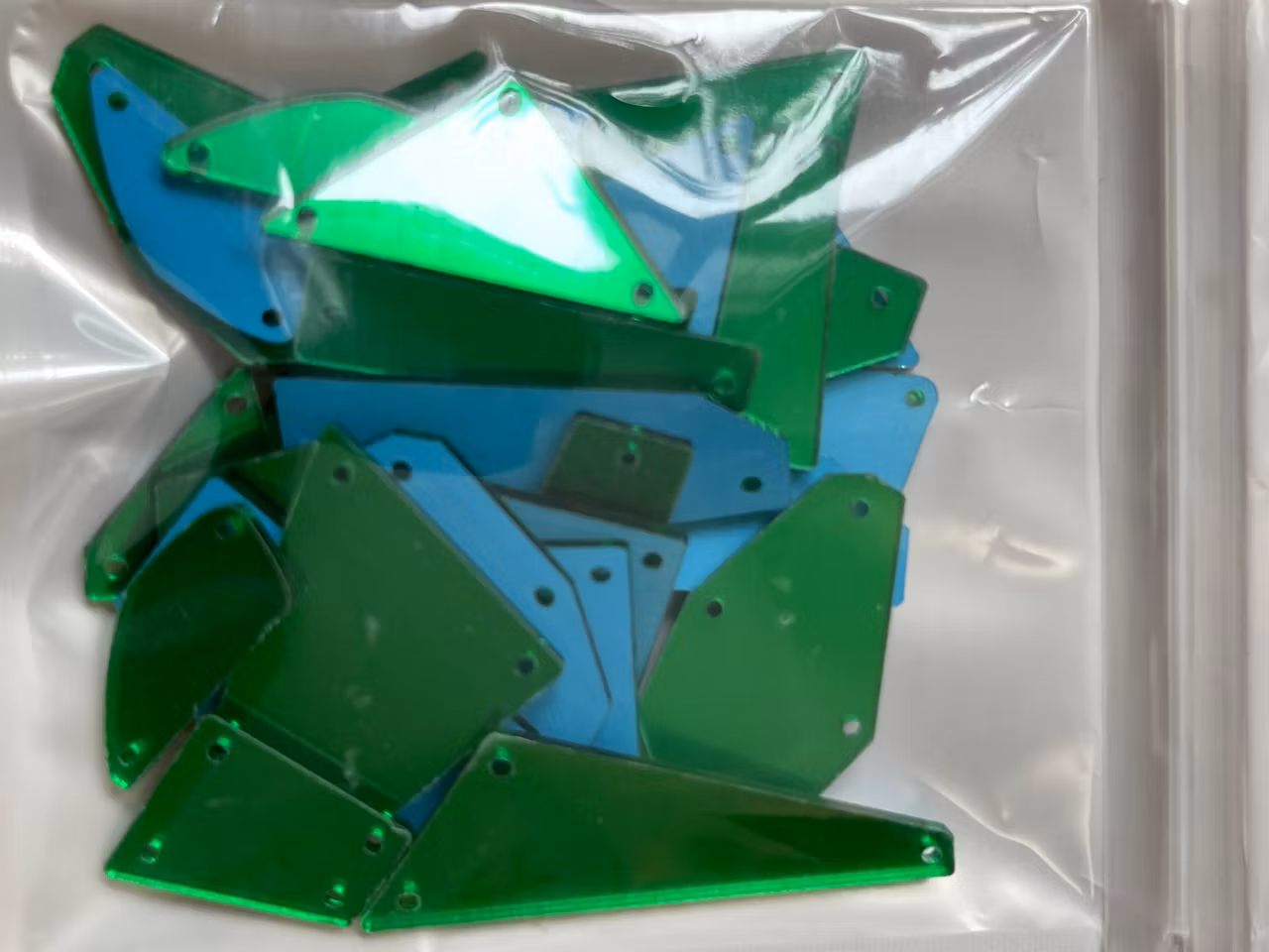 Akrylspeglar set Emerald