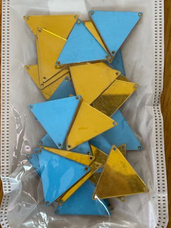 Akrylspeglar trekant Gold yellow
