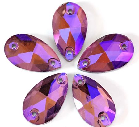 Sy-på sten droppe, standard, Light Amethyst ab