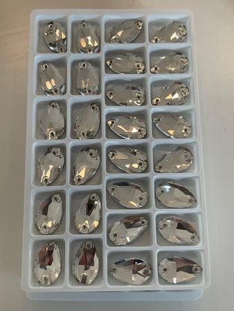 Sy-på sten droppe, standard, Crystal clear