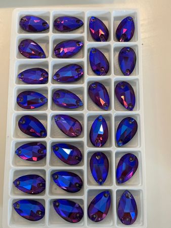 Sy-på sten droppe, standard, Dark Amethyst ab