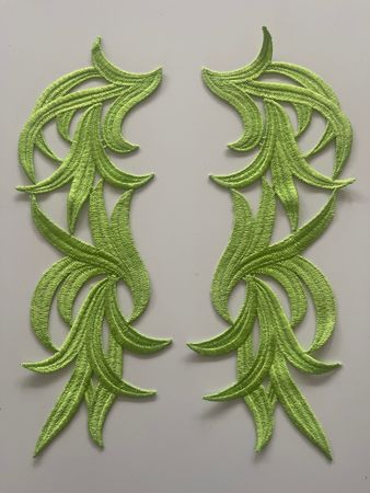Applikation Lime Green  , 1 par spegelvända