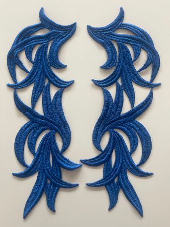 Applikation Royal blue , 1 par spegelvända