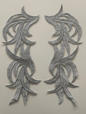 Applikation Silver  , 1 par spegelvända