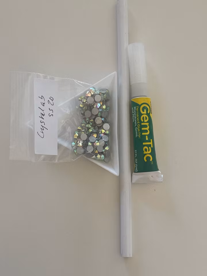 Lilla strasspaketet med 200pack crystal ab ss20