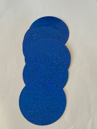 Fyndvara Runda paljetter 50mm Laser Blue