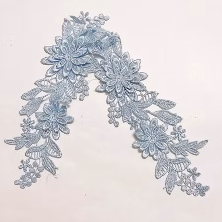Applikation spegelvänt par ”Daisy” Sky Blue