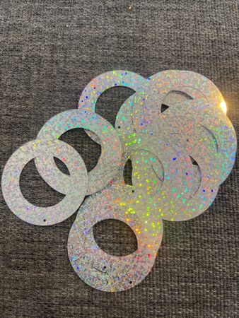 Paljett Cirkel Silver 20st