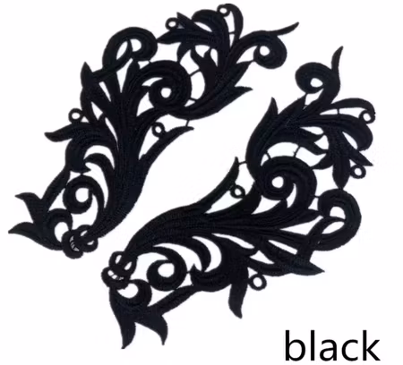 Applikation spegelvänt par Black