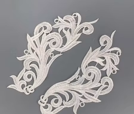 Applikation spegelvänt par. white