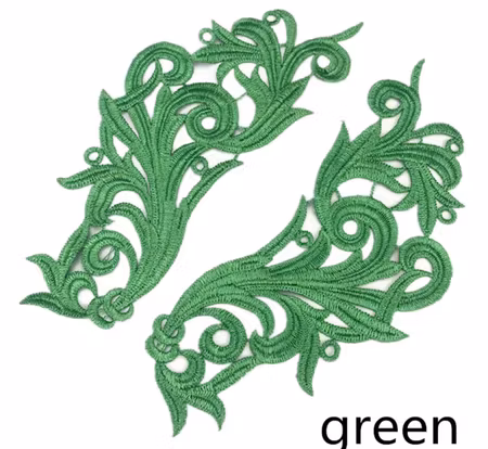 Applikation spegelvänt par. Green