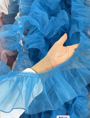 Organza volang. Blå -1 meter