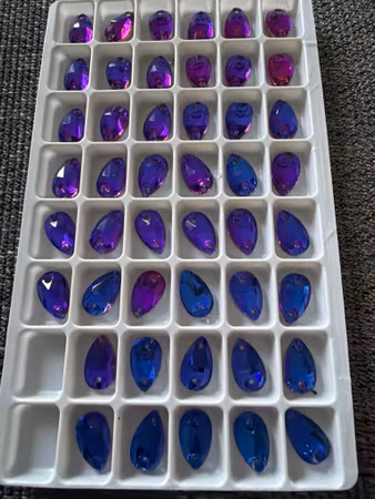 Fyndvara. Sypå sten Purple velvet 46st  7x12 mm