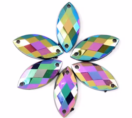 Akrylstenar Navette Jet ab 9x18 , 50st