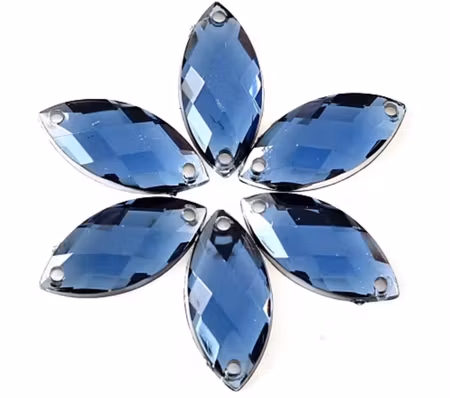 Akrylstenar Navette Montana 9x18 , 50st