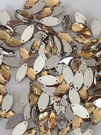 Akrylstenar Navette Golden shadow 7x15 , 50st