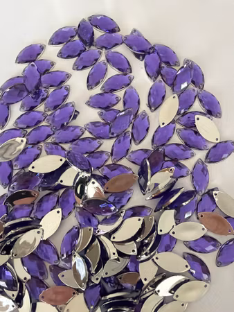 Akrylstenar Navette Violet 7x15 , 50st