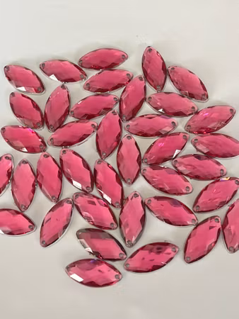 Akrylstenar Navette Pink 9x18 , 50st
