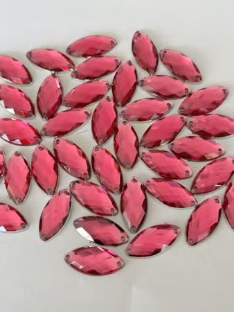 Akrylstenar Navette Pink 7x15 , 50st