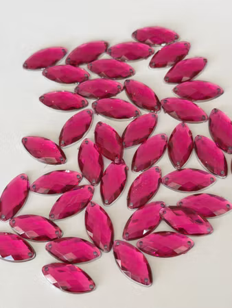 Akrylstenar Navette Rose 9x18 , 50st
