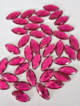 Akrylstenar Navette Rose 7x15 , 50st