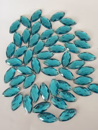 Akrylstenar Navette Aquamarie 8x19 , 50st