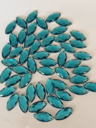 Akrylstenar Navette Aquamarie 7x15 , 50st