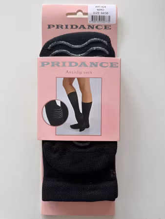 Pridance. Dansstumpa med halkskydd. Svart 34/38