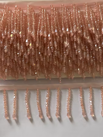 Dekorativt band med glaspärlor 0,5meter. Light pink