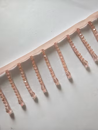 Dekorativt band med glaspärlor 0,5meter. Light pink