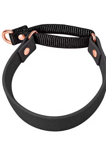 Hexa Halsband - Roseguld  D-ringar & nitar