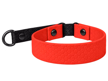 Hexa Halsband - Svarta D-ringar & nitar