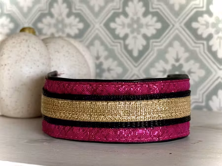 Exclusive Dogcollars Cerise - guld el silver