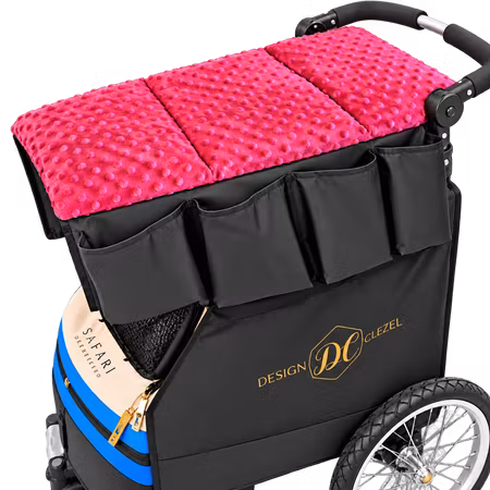 Bordspadd Rosa med svarta fickor