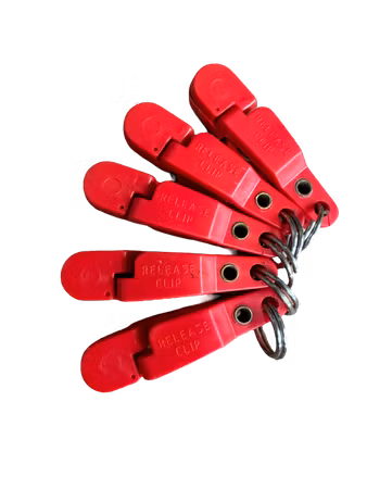Red, with pin. (OT16) For sinkers or paravans. -5 pack