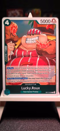 Lucky.Roux | OP17-033 | Green Rare | Red-Haired Pirates