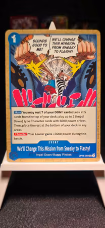 We'll Change This Mission From Sneaky To Flashy!! | OP16-059 | Blue Event | Impel Down/Buggy Pirates