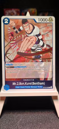 Mr.2.Bon.Kurei (Bentham) | OP16-055 | Blue Rare | Impel Down/Former Baroque Works