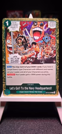 Lets Go!! To the Navy Headquarters!! | OP16-038 | Green Rare Event | Impel Down/Straw Hat Crew