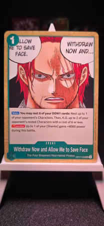 Withdraw Now and Allow Me to Save Face | OP17-036 | Green Event | Red-Haired Pirates