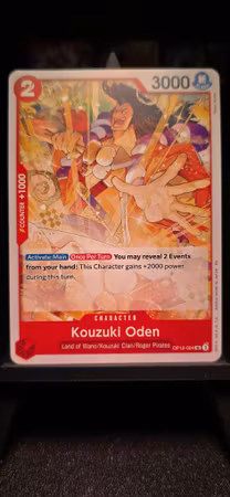 Kouzuki Oden | OP12-004 | Red UC/C | Land of Wano/Kouzuki Clan/Roger Pirates