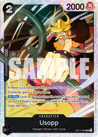 Usopp | OP17-080 | Black Super Rare | Elbaph/Straw Hat Crew