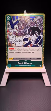 Punk Gibson | OP01-058 | Green Rare Event | Supernovas/Kid Pirates